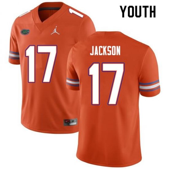 Youth Florida Gators #17 Kahleil Jackson NCAA Nike Orange Authentic Stitched College Football Jersey RSS3762EE